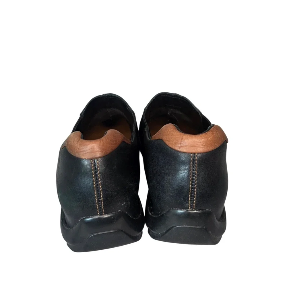 Cole Haan Zeno II Mens 10.5 M Black Leather Stitch Comfort Slip On Loafer Shoes